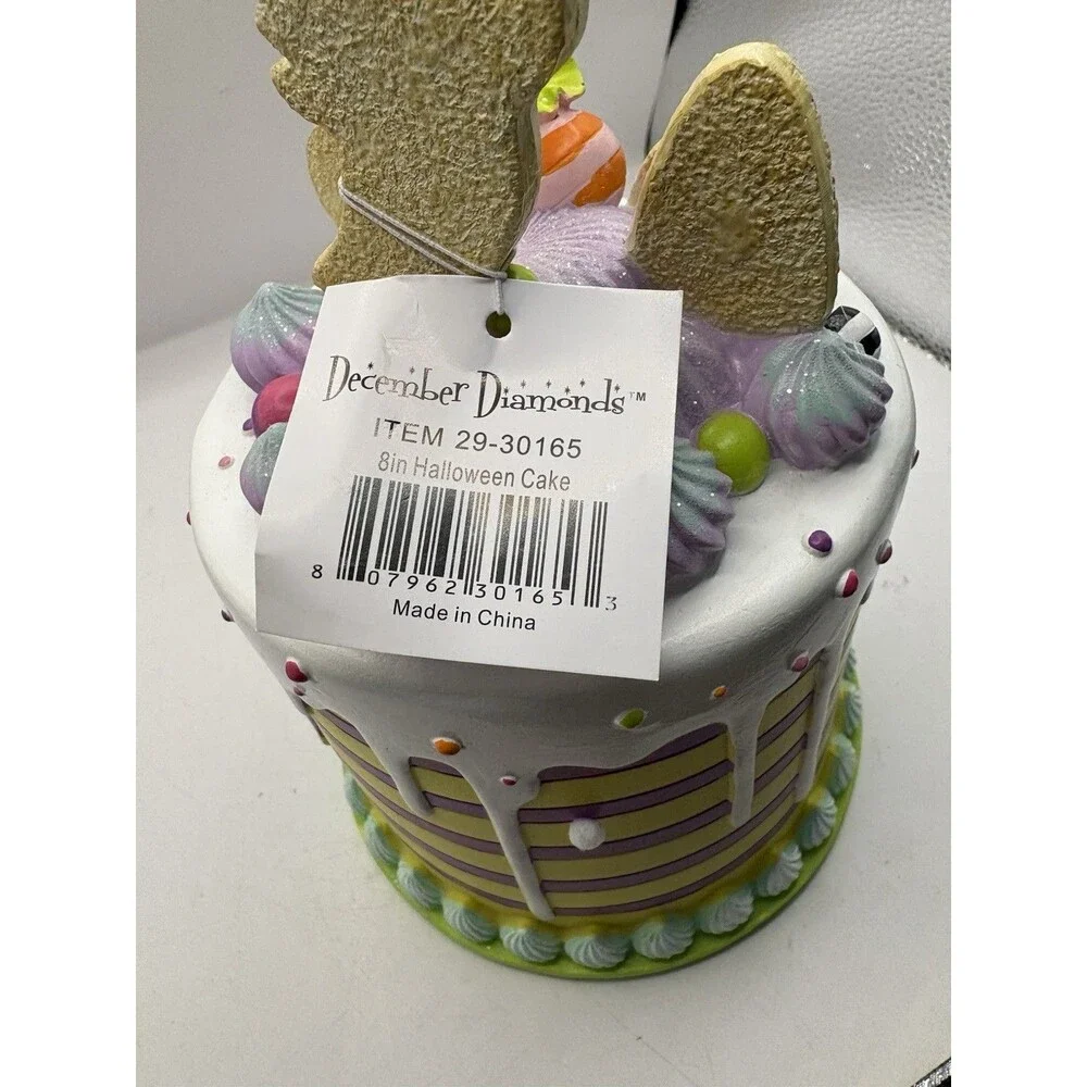 December Diamonds HALLOWEEN CAKE Ghosts Cookies Ghost Pumpkins NEW BOXED 8” NIB